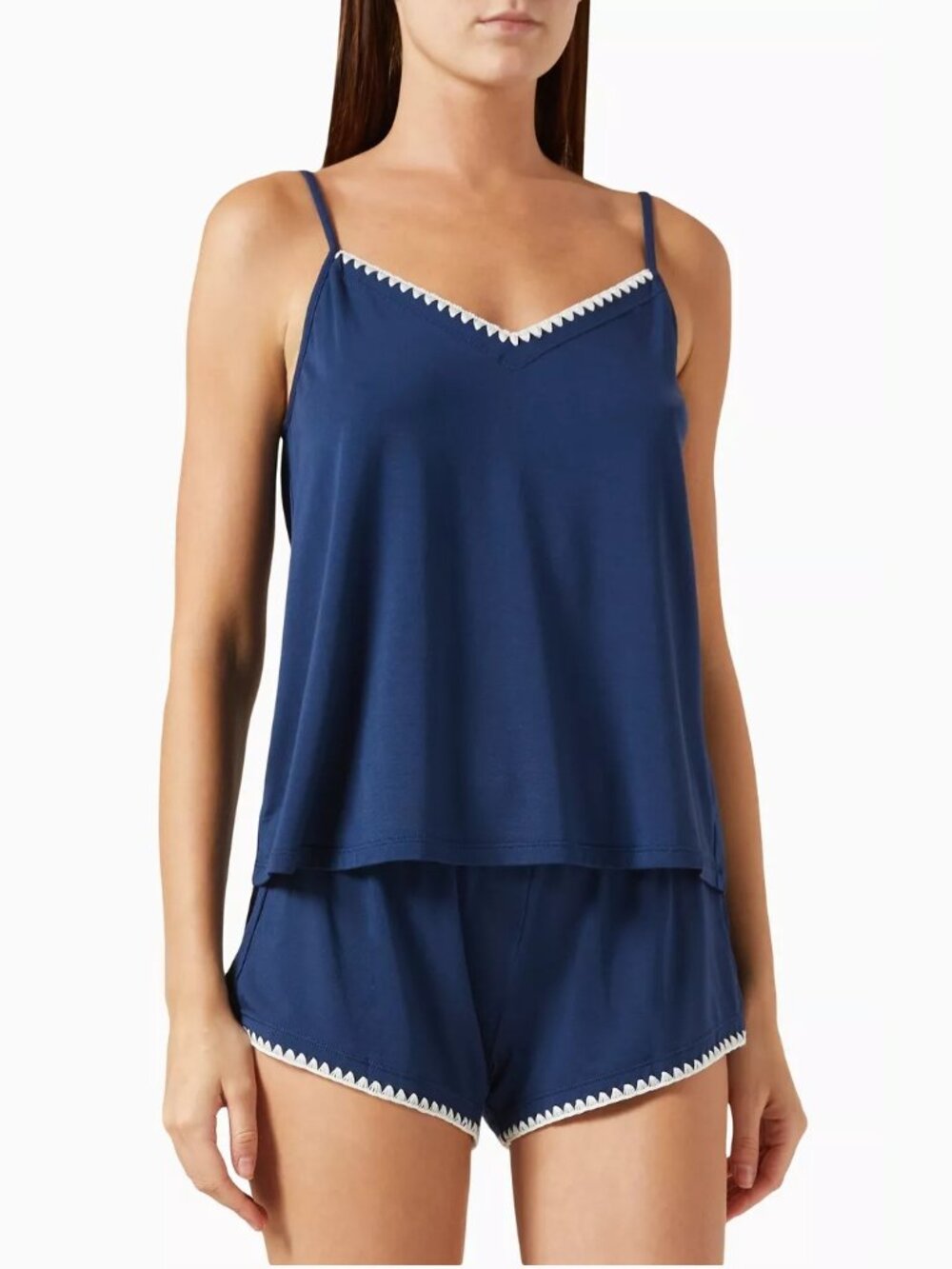 2/$30 Eberjay TENCEL™ Modal Frida Pajama Short Whipstitch Navy Medium #A4477